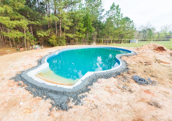 Pool Landscape Leveling in Brentwood